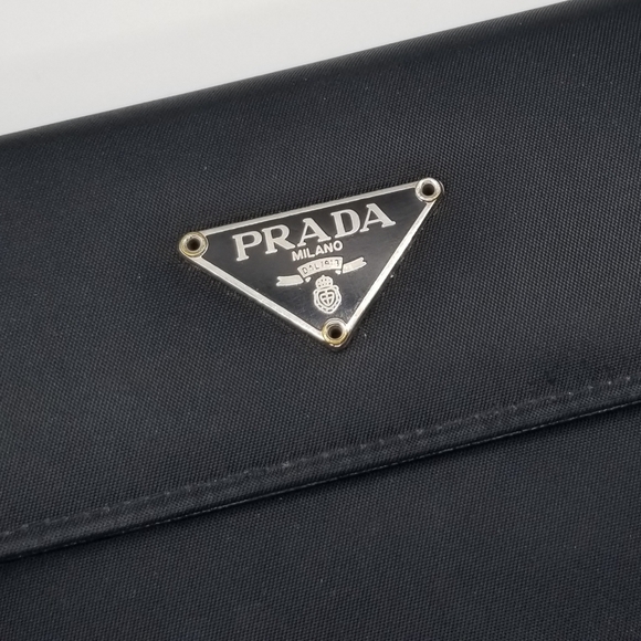 Prada "Tessuto" Nylon and Leather, Trifold Wallet - Picture 9 of 11
